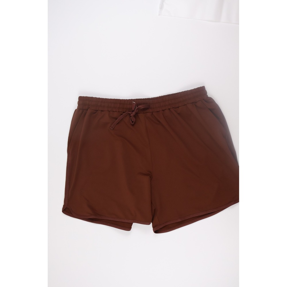 The Back Forty Womens Athletic Shorts Brown Solid 2XL Excellent